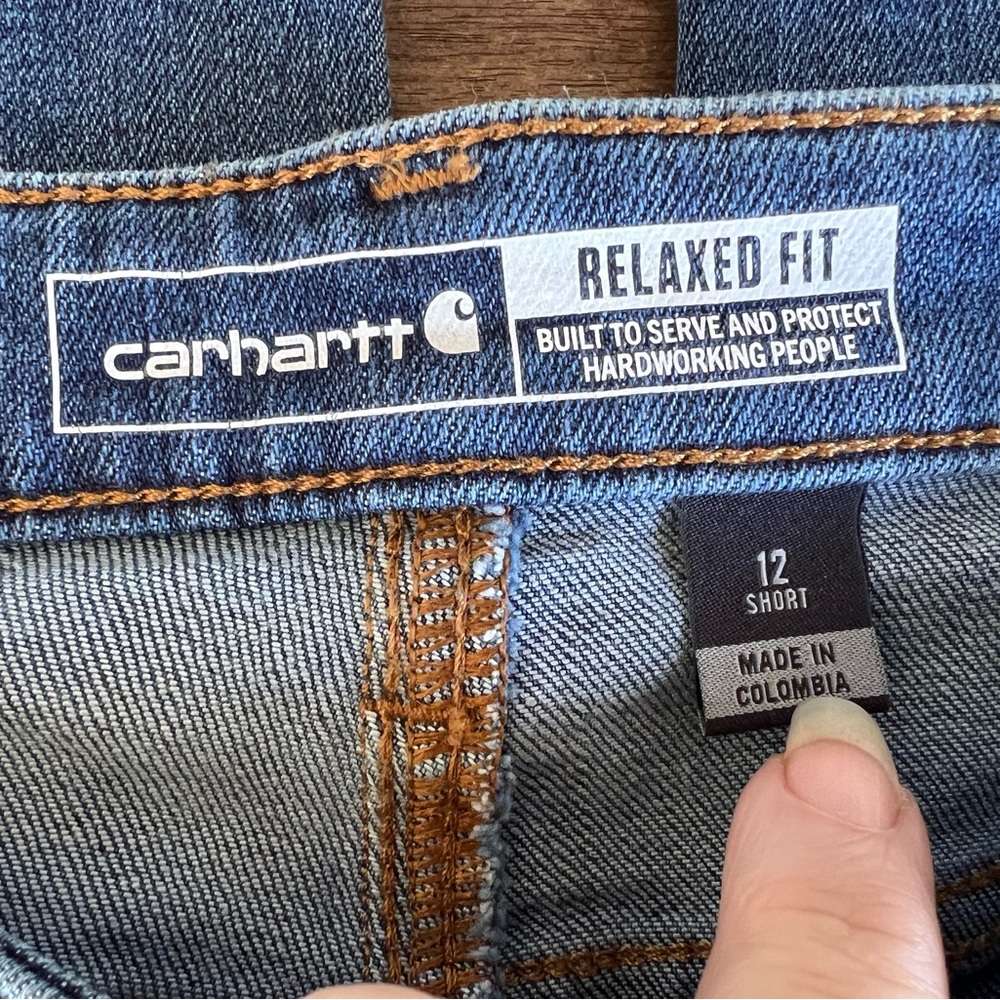 Carhartt Rugged Flex Relaxed Fit Double Front Jean Womens Sz 12S 105110-H97 NWT - Picture 3 of 15